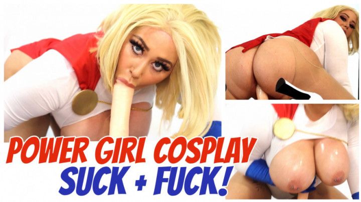 POWER GIRL SUCKS AND FUCKS