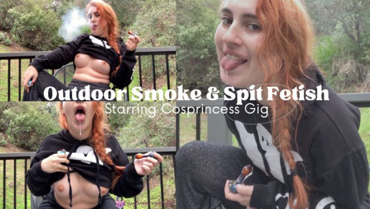 Outdoor Smoking &amp; Spit Fetish