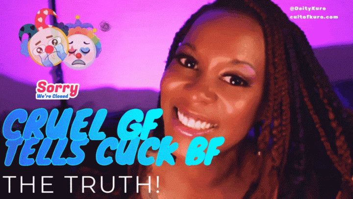 Cruel GF Tells Cuck BF the TRUTH! - Cuckold Humiliatrix Size