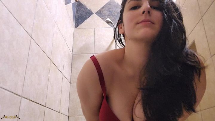 Titty Tease in the Men's Shower