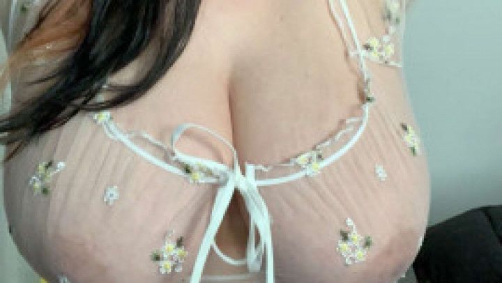 Mesh flower set lots of cum