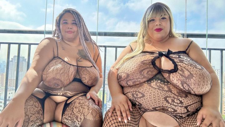 Huge Boobs BBW Lesbians in Full on Pussy and Tits Sex