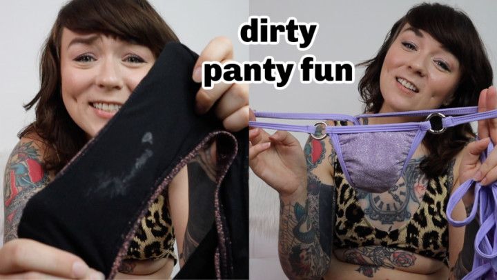 DIRTY PANTY SHOW OFF SNIFF AND TEASE 4