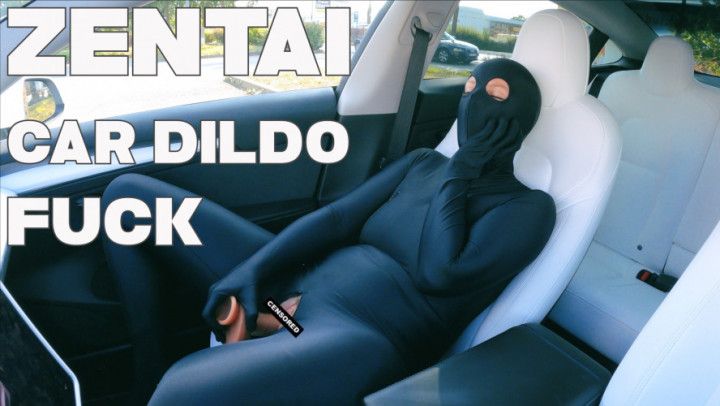 Zentai - Dildo fuck in my car