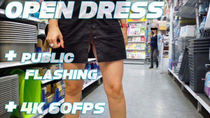 Open dress flashing in public