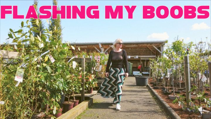 Flashing my boobs at a public garden center