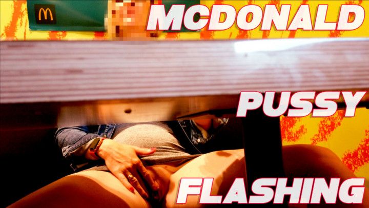 MCdonald's pussy flashing &amp; masturbation