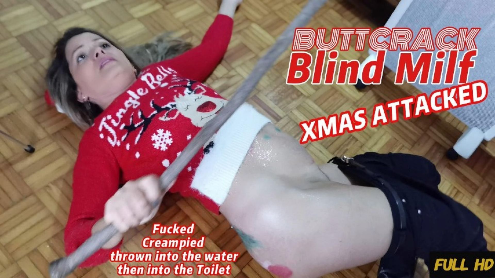 Buttcrack Blind Milf Xmas Attacked