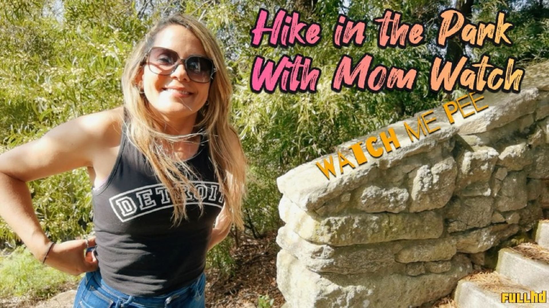 Hike in the Park with mom Watch me pee