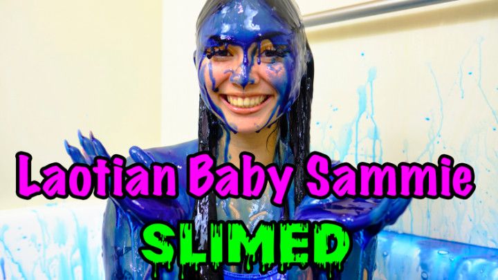 Laotian Doll Sammie Baby Slimed in a Shiny Bathing Suit