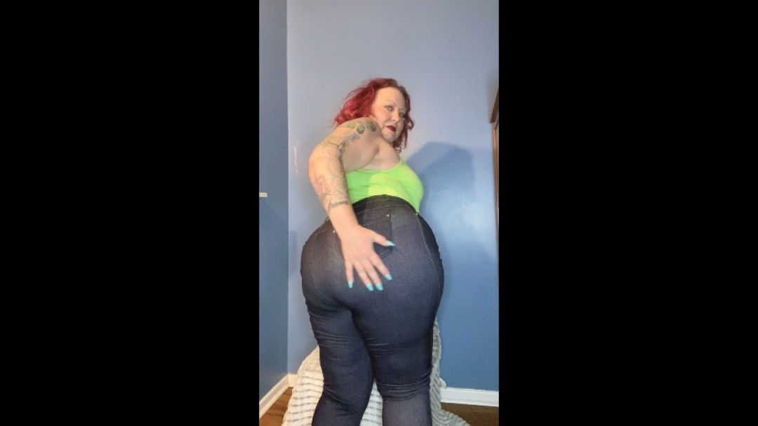 Worship my huge ass in JEANS then lick my asshole