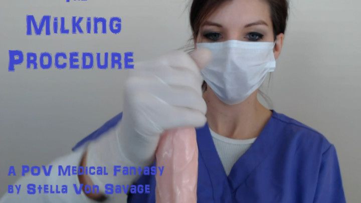 Milking Procedure Handjob - Latex Gloves