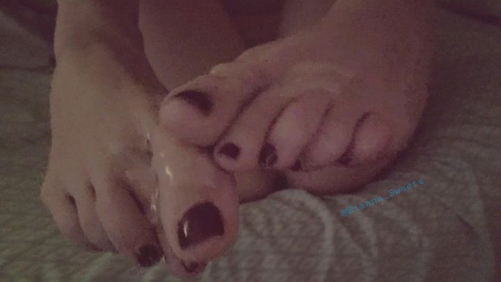 Morning foot Cum