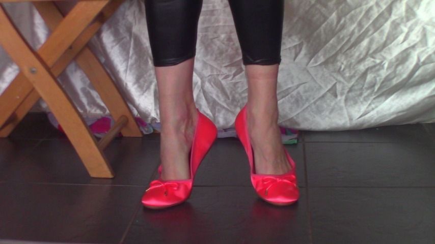 Coral Satin Flats Worship