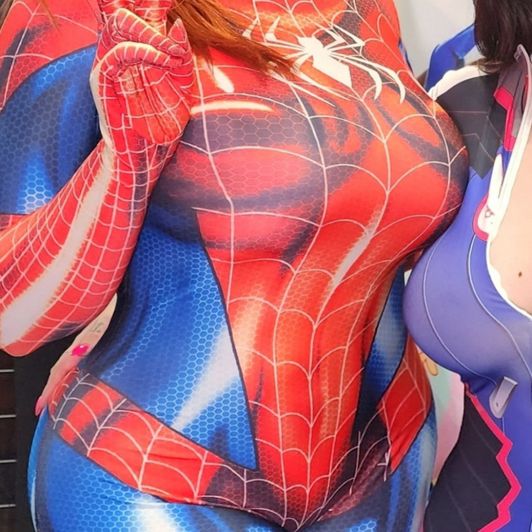 Sweaty Worn Spiderman Suit from New York Comic Con