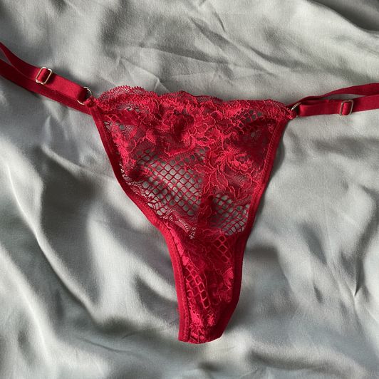 Red Lace String Thong