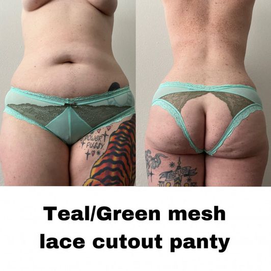 TealGreen Mesh Lace sexy panty