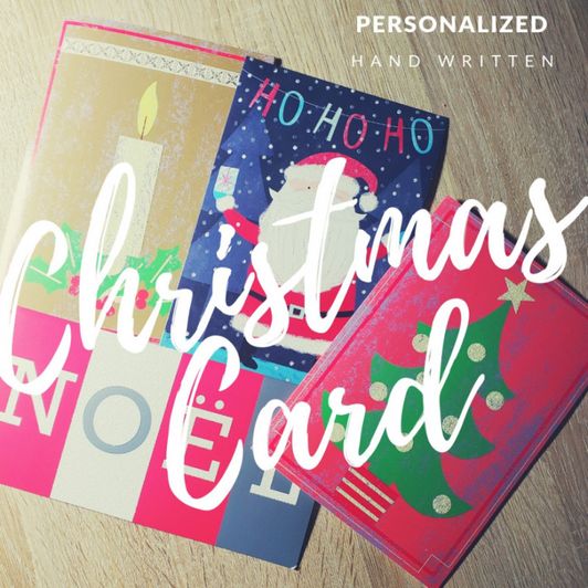 Personalized Christmas Card w Polaroid