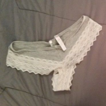 Grey and Ivory Lace Panty