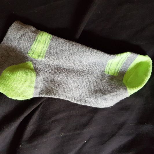 Dirty Grey and Lime Socks