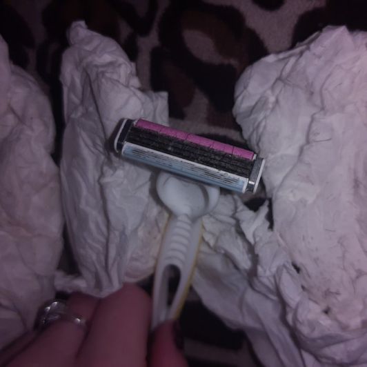 Razor and hair tp from shaving