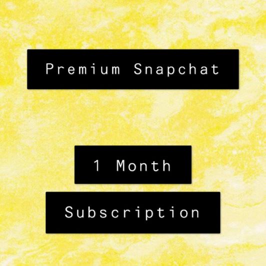 Snapchat: 1 Month Subscription