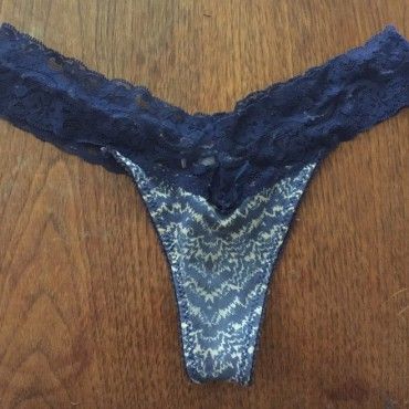 BlueWhite abstract thong