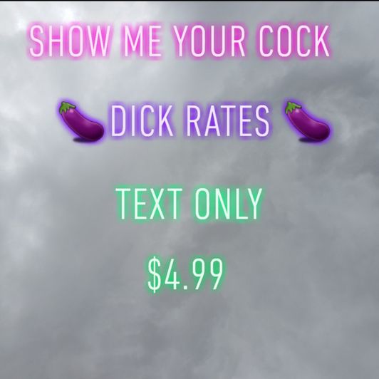 Rate your dick