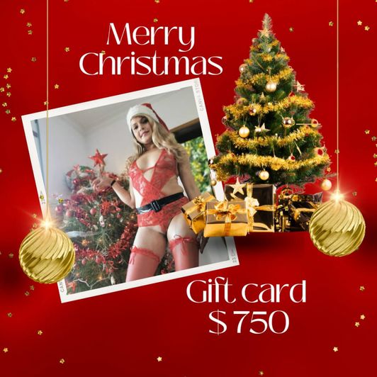 Christmas Gift card 750