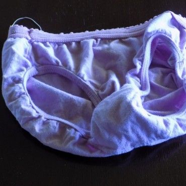 Cute pink panties discolored and aged!