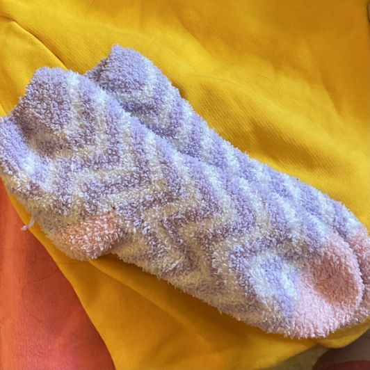 Playful Pastel Fuzzy Socks