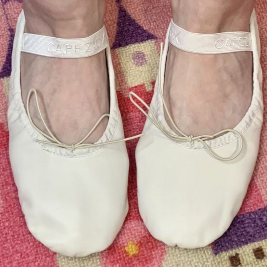 White Leather Ballet Flats