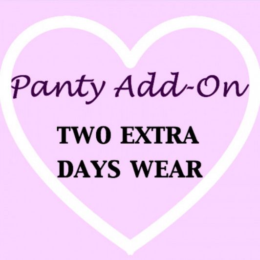 2 extra days wear panty add on