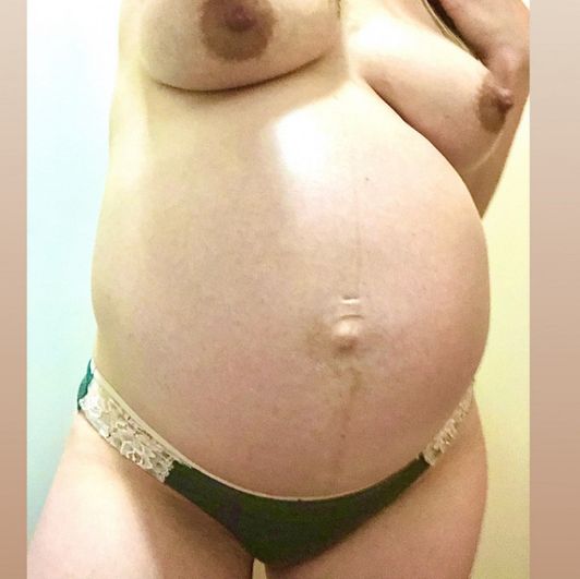 Pregnant great pink lace panty