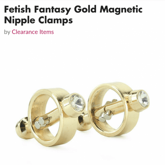 Gold magnet nipple clamps