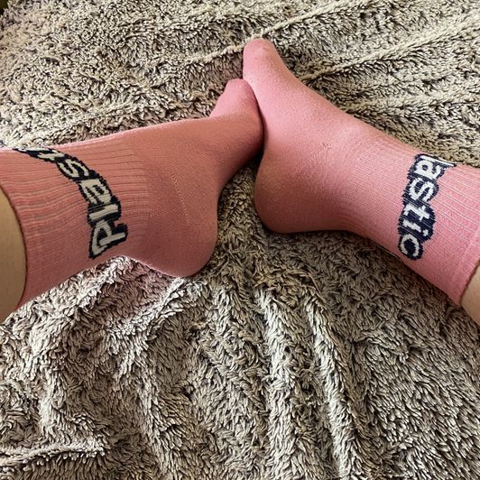 Cute Pink Worn Socks