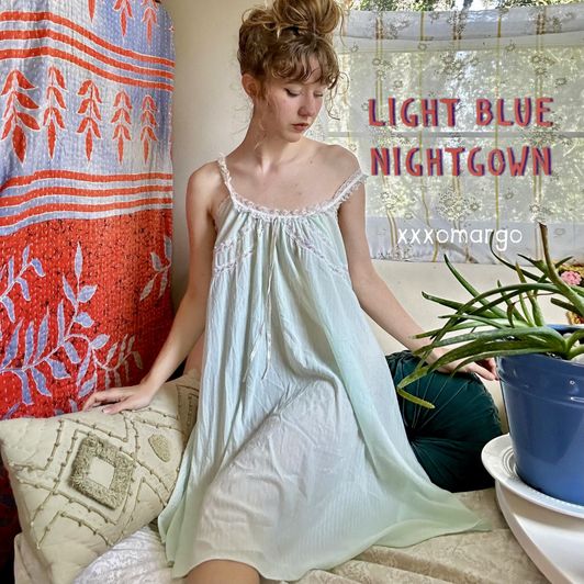Light Blue Nightgown Lace Dress xxxomargo