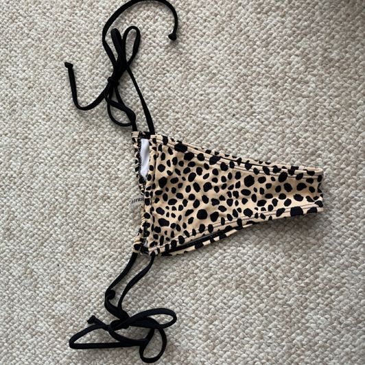 Leopard print bikini thong