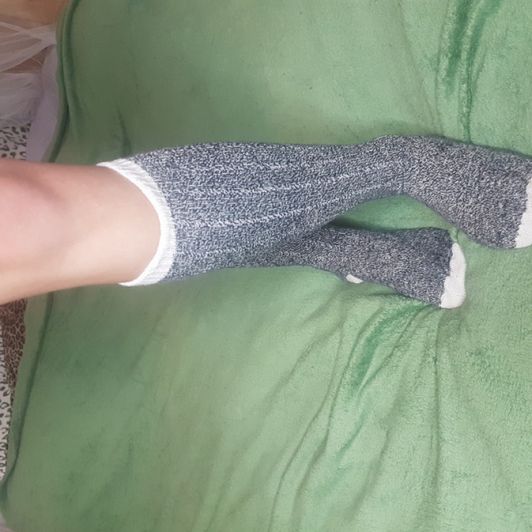long grey socks