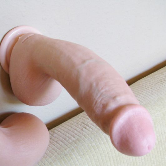 Thick lifelike dildo with suction cup