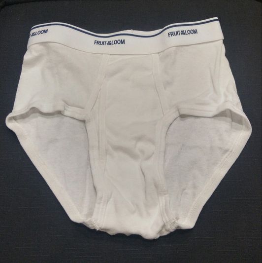 WORN Underwear: white briefs