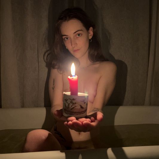 Candlelit bath photo set