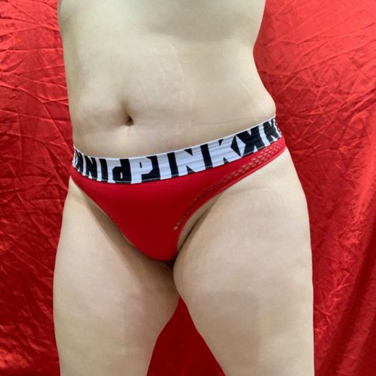 Valentines Red Fishnet Thong
