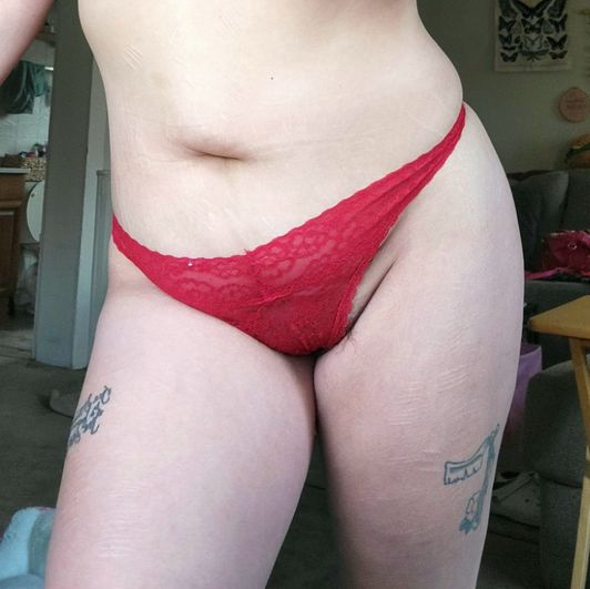Red Lace Thong