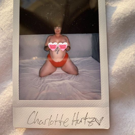 Signed topless Polaroid