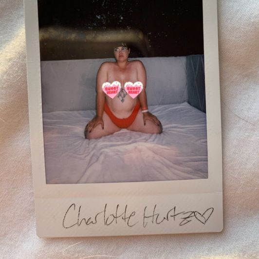 Signed topless polaroid