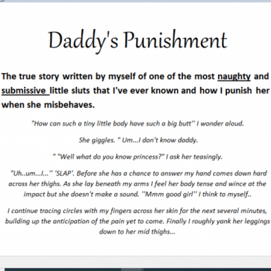 Erotic Short Story Daddys Punishment