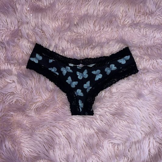 Black lace butterfly Print cheekster panty