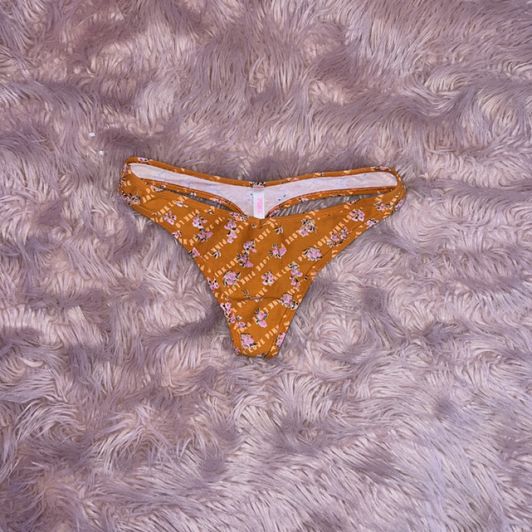 Orange VS Pink Cotton Thong Panty