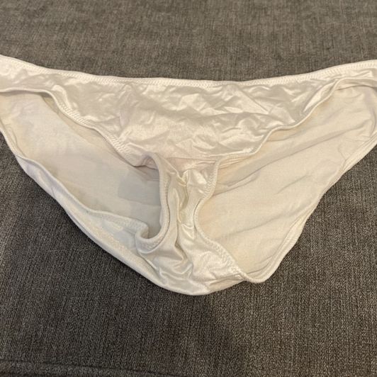 White silky panties